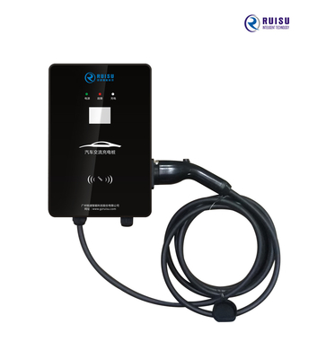 7kw ระดับ 2 เครื่องชาร์จ AC EV 32A ติดผนังกลางแจ้ง IP54 กันน้ำ