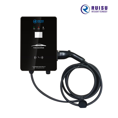 เครื่องชาร์จ AC EV แบบติดผนัง 32A พิมพ์ 2 Evse แบบพกพาพร้อมจอ LCD