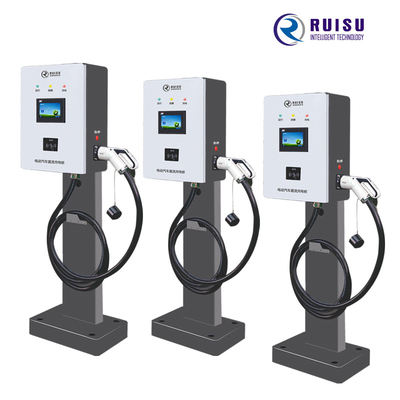 เครื่องชาร์จ EV 30KW DC อุปกรณ์ชาร์จ EV ความเร็วสูงพร้อมหน้าจอสัมผัสแบบ Capacitive CCS1 CCS2
