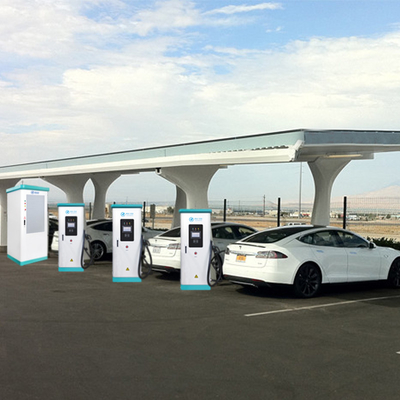 จุดชาร์จสาธารณะ 480kW สำหรับรถยนต์ไฟฟ้า กันน้ำ Ip54 กลางแจ้ง