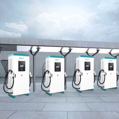 เครื่องชาร์จรถยนต์ EV อัจฉริยะแบบตั้งพื้น, สถานี EV ชาร์จเร็ว 60KW OEM