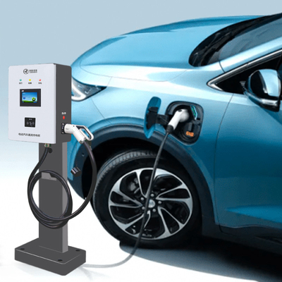 Rapid DC Fast 40kw อีวี ชาร์จเจอร์ Wall Mount RFID 3 เฟสพร้อมขั้วต่อคู่ OCPP