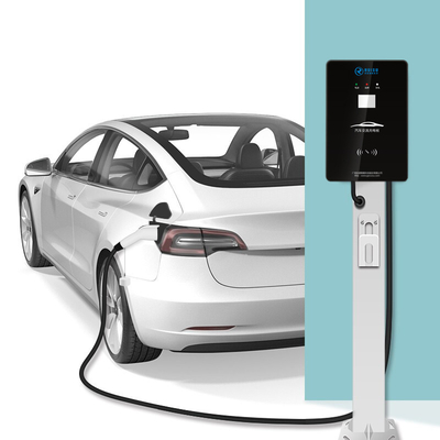 เครื่องชาร์จรถยนต์ไฟฟ้ากระแสสลับระดับ 2 7kw 32a พร้อมหน้าจอ OLCD