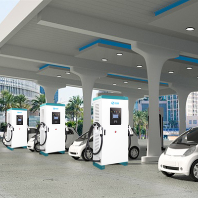สถานีชาร์จ Ev ติดตั้งบนพื้น 160 กิโลวัตต์เครื่องชาร์จ Dc Ev สำหรับรถยนต์ไฟฟ้า